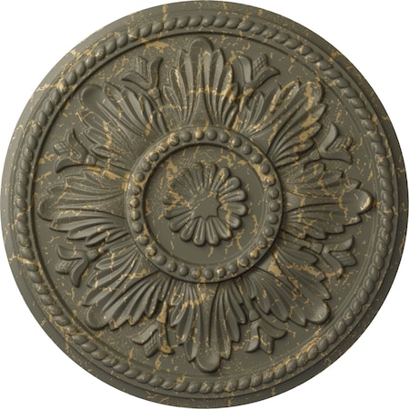 Ekena Millwork Edinburgh Ceiling Medallion (Fits Canopies up to 5 1/4"), 18"OD x 1 3/4"P, Witch Hazel Crackle CM18EDWHC